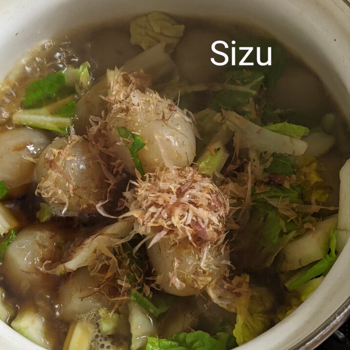 こんにゃくと白菜煮